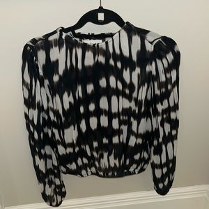 Bella Dahl top, black and white, size: XS